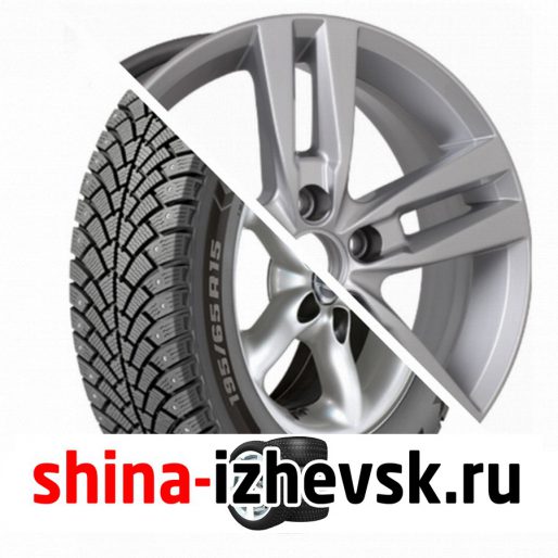 Колесо в сборе BF Goodrich G Force Stud 205/55 R16 Q 94 + КиК Rassvet 6.5xR16 5×108 ET50 DIA63.35 Насыщенный темно-серебристый цвет в Ижевске